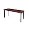 Kee Regency Kee 72 x 24 in. Training Seminar Table- Mahogany Top, Black Legs MT7224MHBPBK - alternate 1